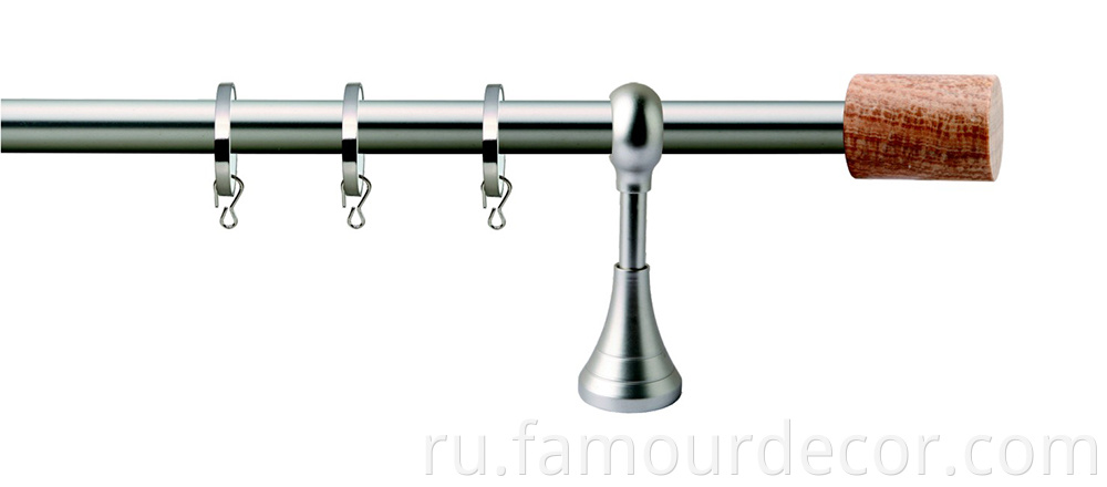 Cylindrical marble head curtain rod